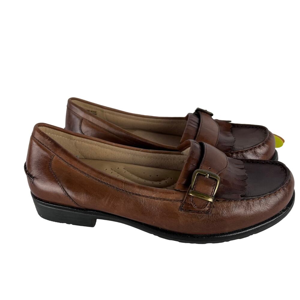 Earth Spirt Women's Gelron 2000 Loafers Leather Flats Brown Size 8.5W